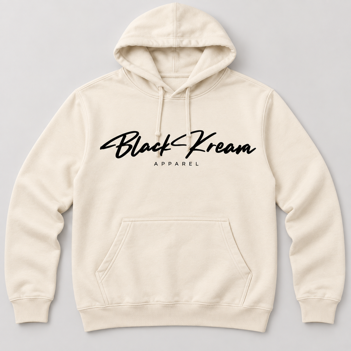 Black Kream Signature Luxury Hoodie – White & Gold Edition